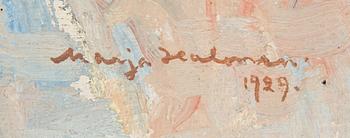 Marja Halonen, oil on canvas, signed and dated 1929.