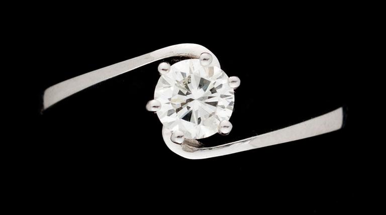 RING, vitguld med diamanter 0,48 ct.