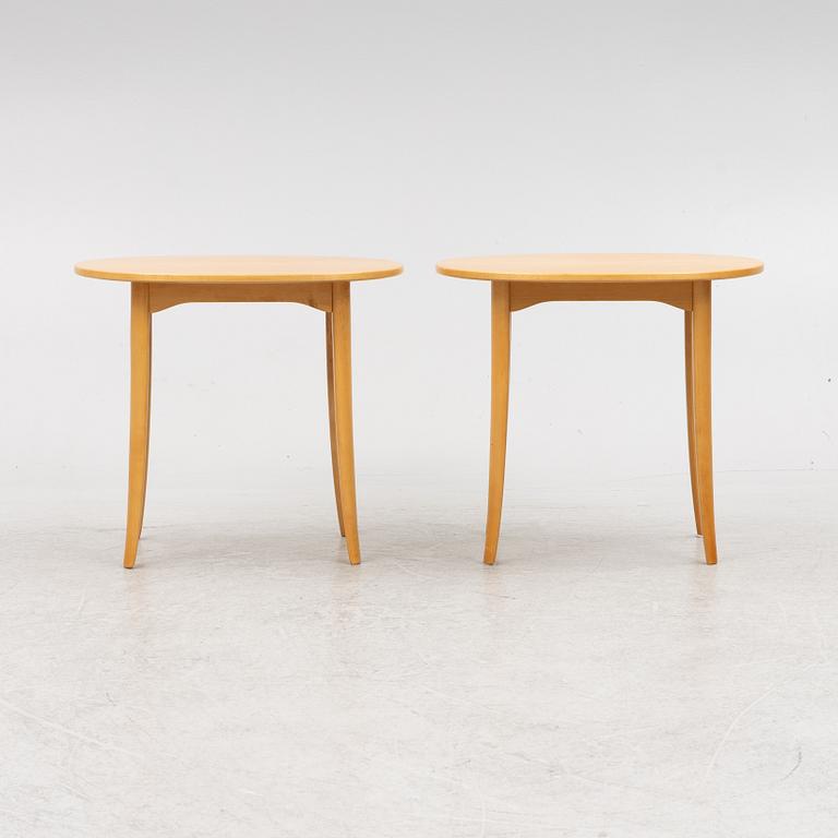Carl Malmsten, side table, a pair, "Ovalen", Carl Löfving & Söner, Tibro.