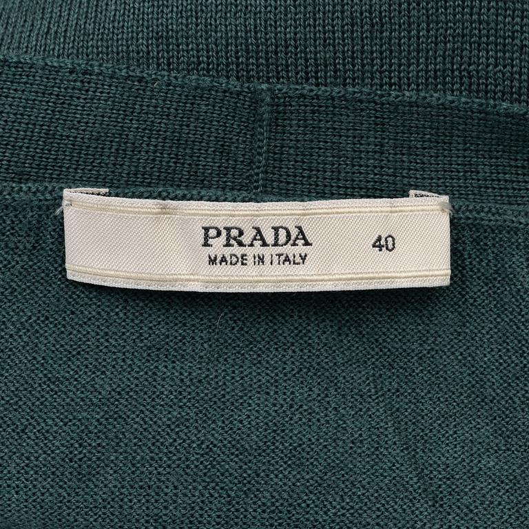 Prada, a wool and silk cardigan, size 40.