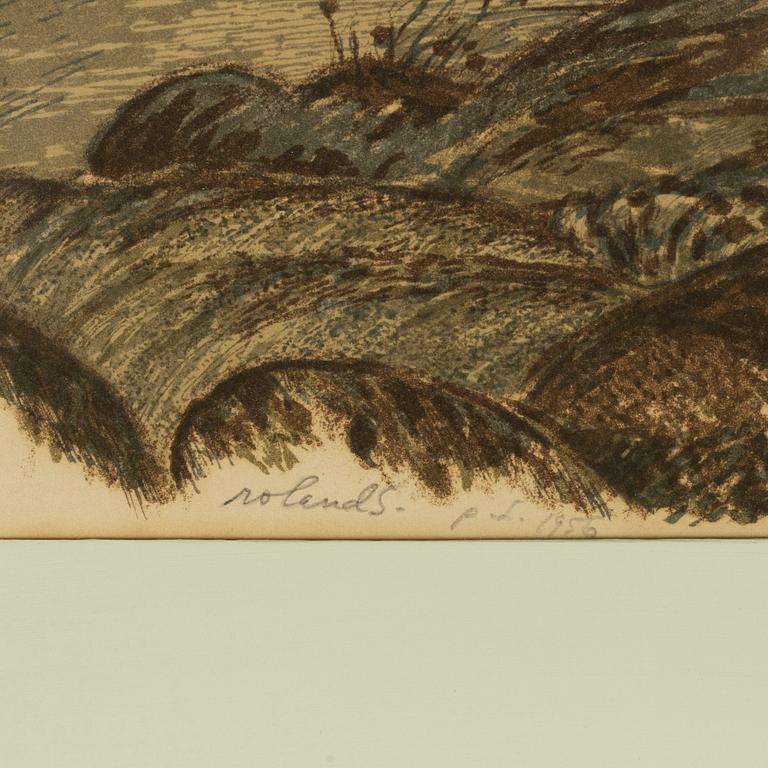 Roland Svensson, färglitografi, signerad provtryck.