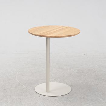 A contemporary 'Pillar' oak and steel side table by Michael H Nielsen for Bolia.