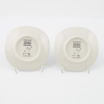 14 porcelain collector's plates, Moomin Characters/Bulls, Arabia, Finland.