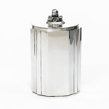 A sterling silver cigarett jar, Borgila, Stockholm, Sweden, 1951.