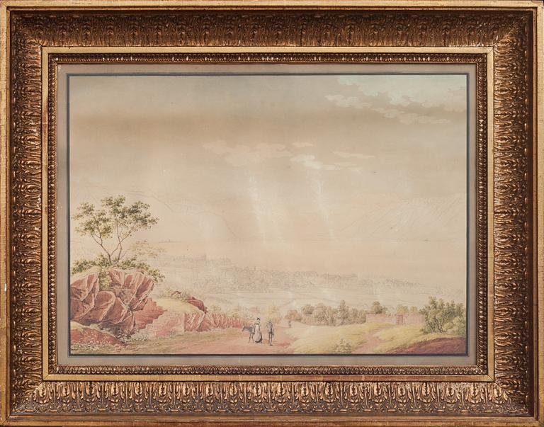 THÉOPHILE CHRISTIAN STEINLEN, akvarell med lavering. Signerad och daterad 1818.