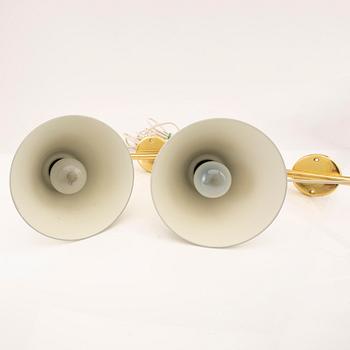 Wall lamps, a pair of Örsjö lighting from the late 20th century.