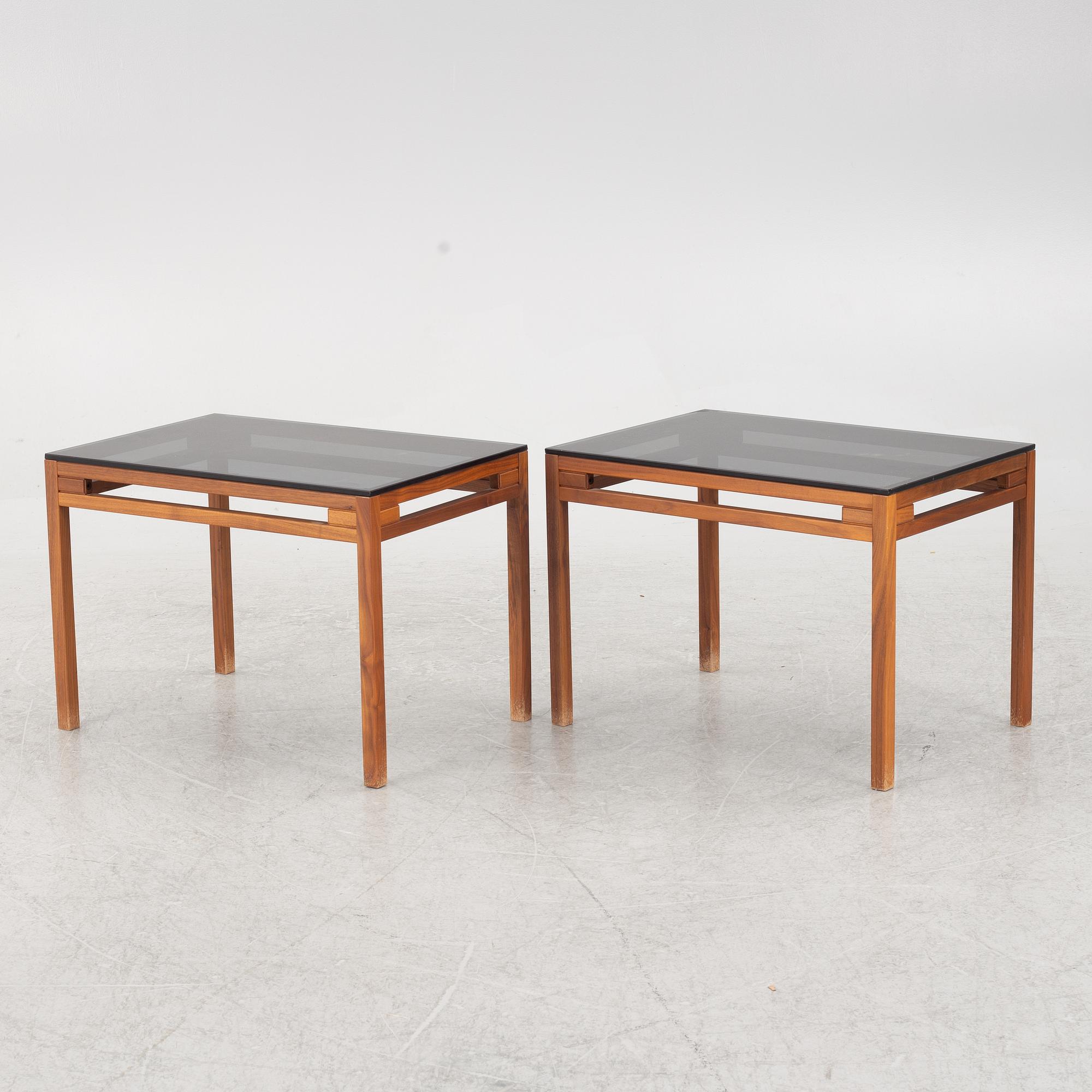 A coffee table and two side tables, second half of the 20th century.