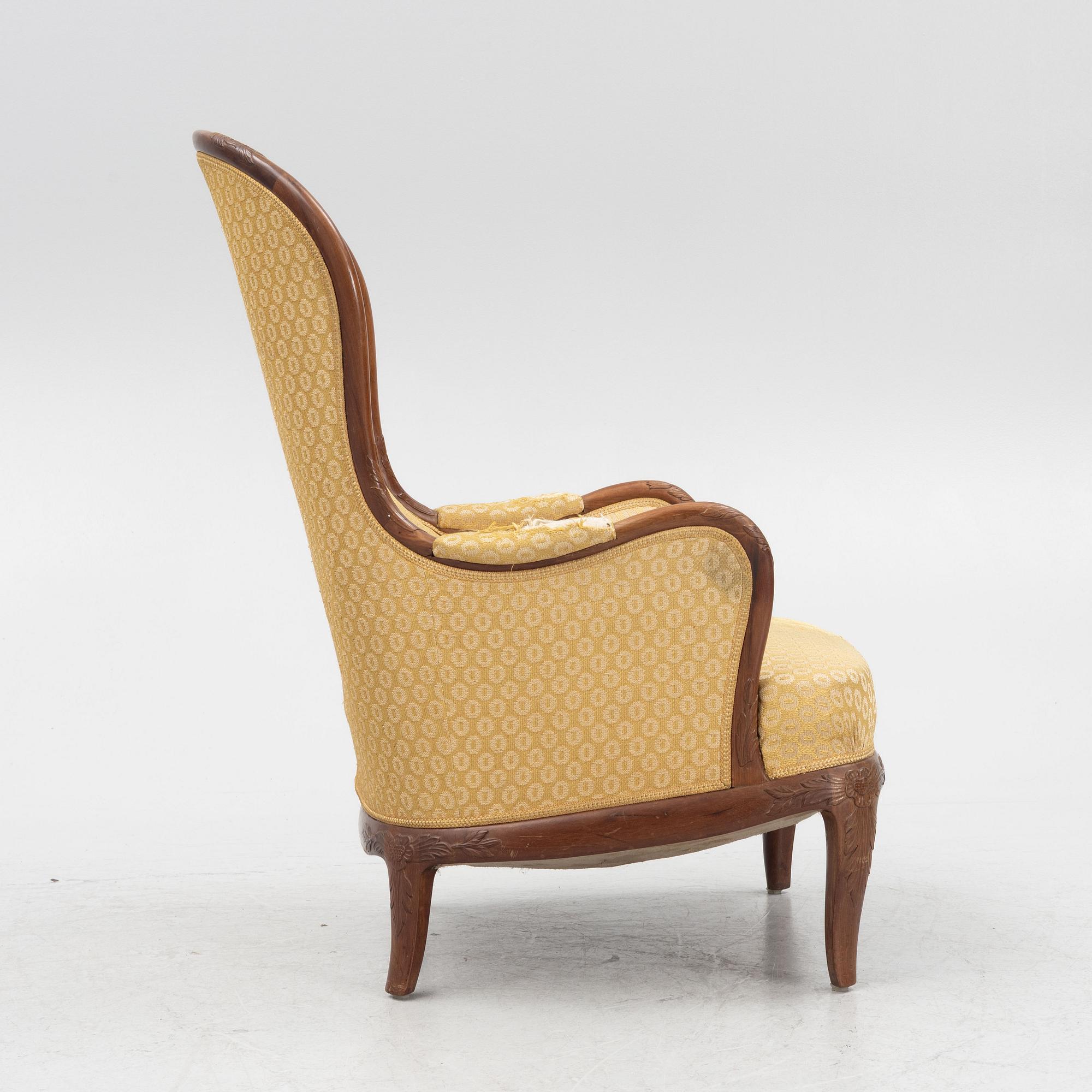 Carl Malmsten, a rare armchair, Cabinetmaker Albin Johansson, Stockholm, 1946.