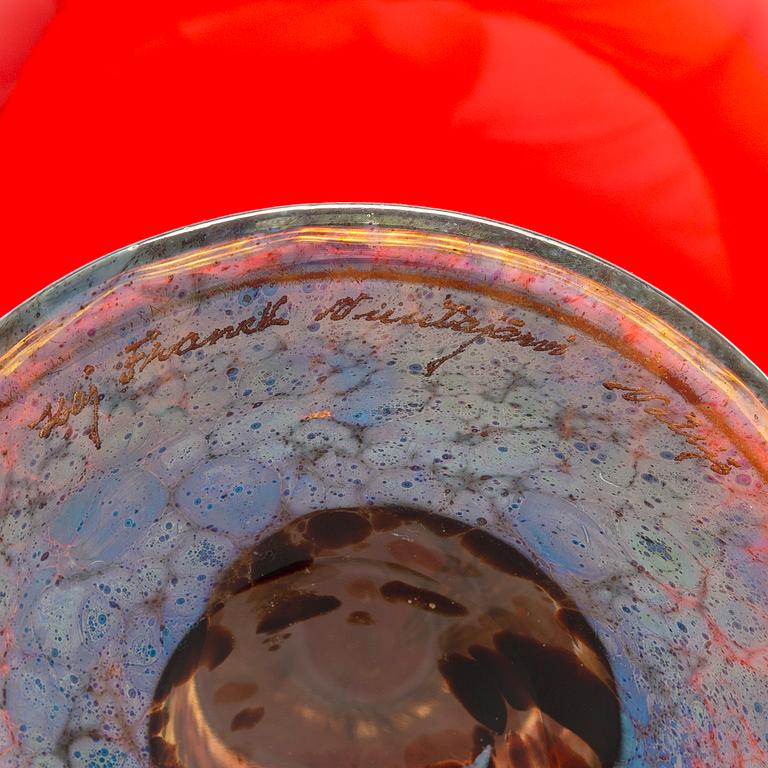 Kaj Franck, a glass goblet, signed Kaj Franck Nuutajärvi Notsjö.