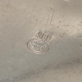 Vase with handles, silver, second half of the 20th century.