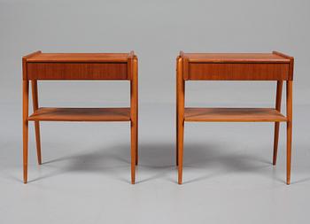 SÄNGBORD, ett par, AB Carlström & Co Möbelfabrik, 1950/1960-tal.