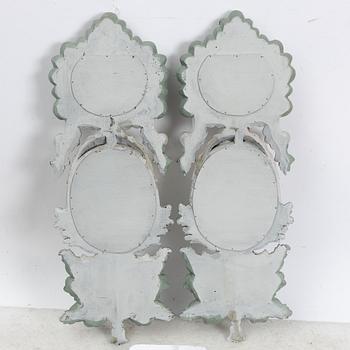 Wall decorations, a pair, Baroque style, 20th century.