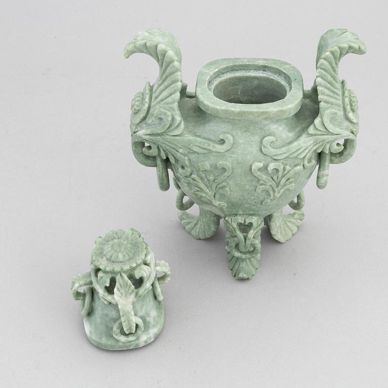 Two Chinese carved stone sculptures, 20th century.