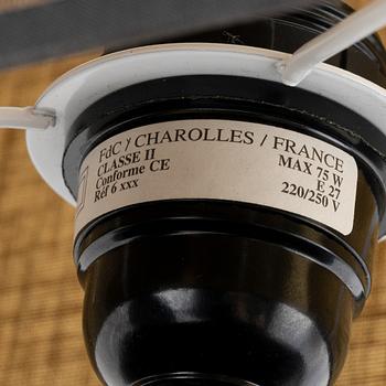 A pair of ceramic table lights, Faïencerie de Charolles, France.