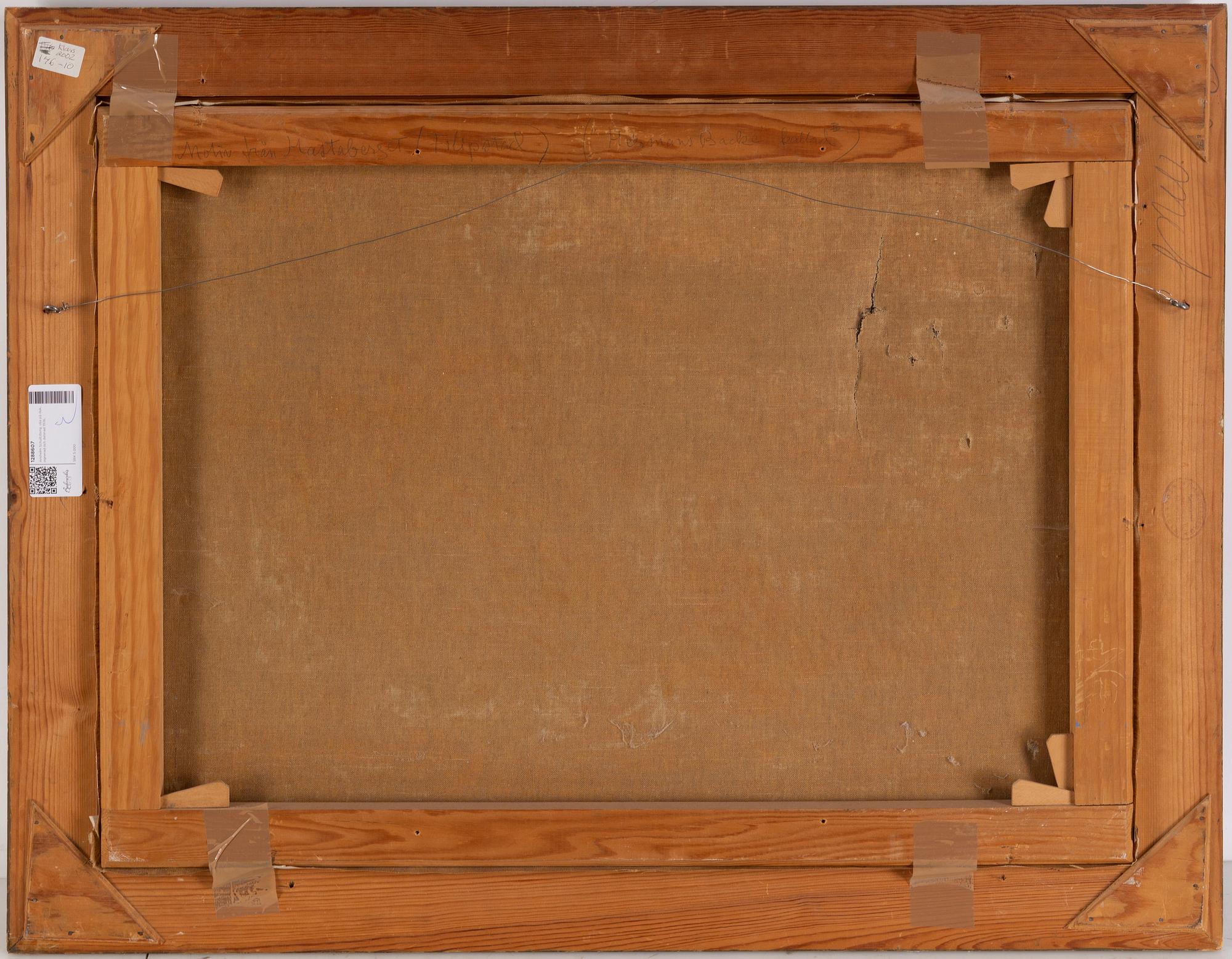 Anshelm Schultzberg, oil on canvas, signed and dated 1936.