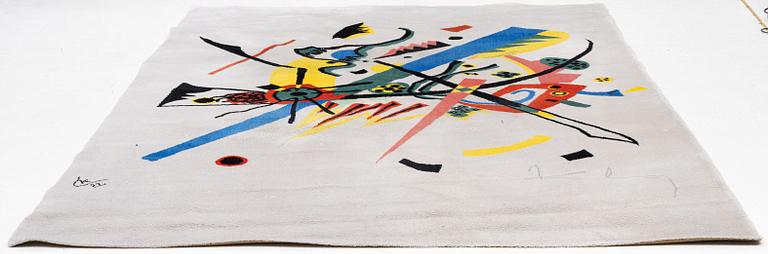 Wassily Kandinsky, efter. Matta, tuftad, "Small Worlds I",  Ege Art Line, Ege Axminster, Danmark, 1988, ca 330 x 245 cm.