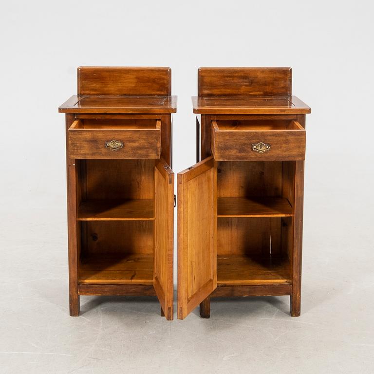 Pair of bedside tables, first half of the 20th century.