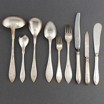 A 56-piece silver cutlery service.