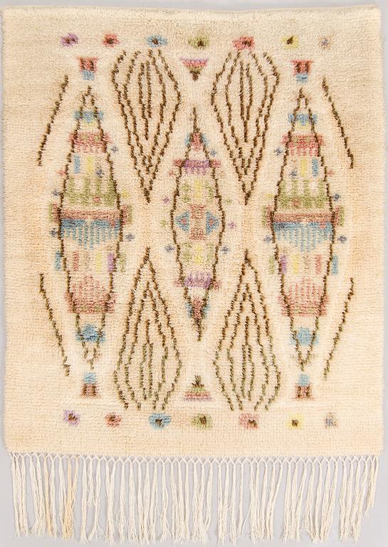 Laura Korpikaivo-Tamminen, rya, modell för Taidekutomo Laura Korpikaivo-Tamminen. Ca 125 x 105 cm.