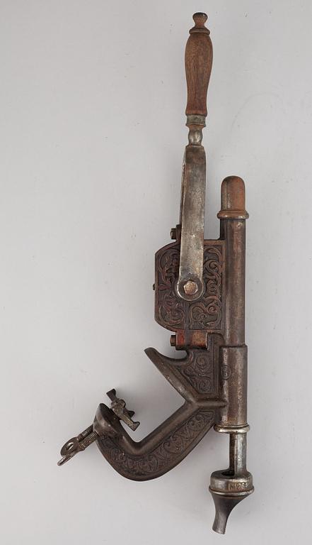 Two wine bottle openers, one Eskilstuna, circa 1900.