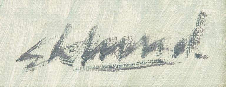 Bengt Eklund, oil on panel signed.