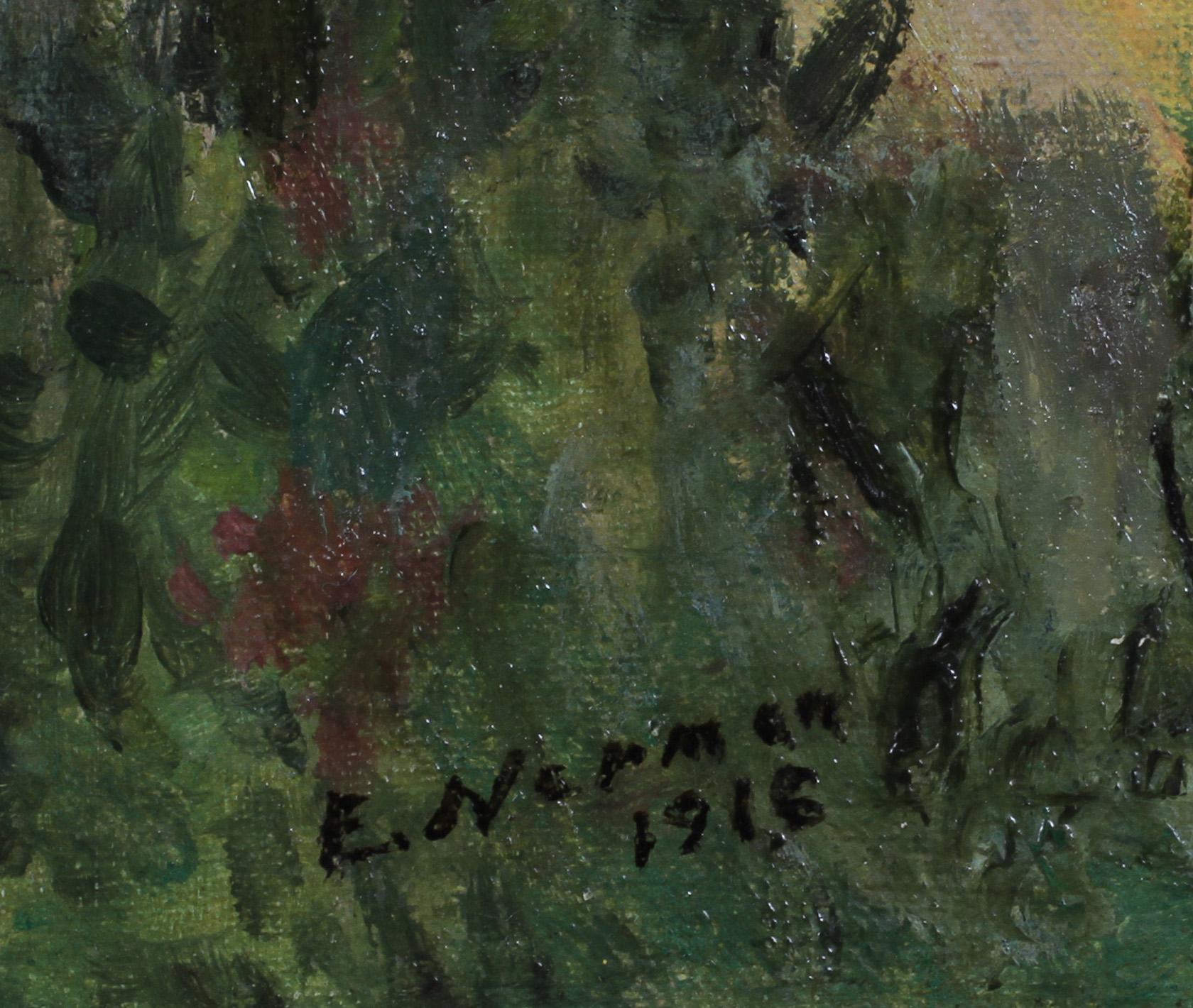 EINAR NERMAN, olja på duk på pannå, sign o dat 1916.