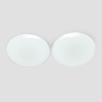Arne Jacobsen, a pair of 1960's 'AJ-Eklipta' ceiling/wall lamps, for Louis Poulsen/licensed manufacturer Orno, Stockmann.