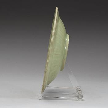 A celadon glazed dish, Ming dynasty (1368-1644).