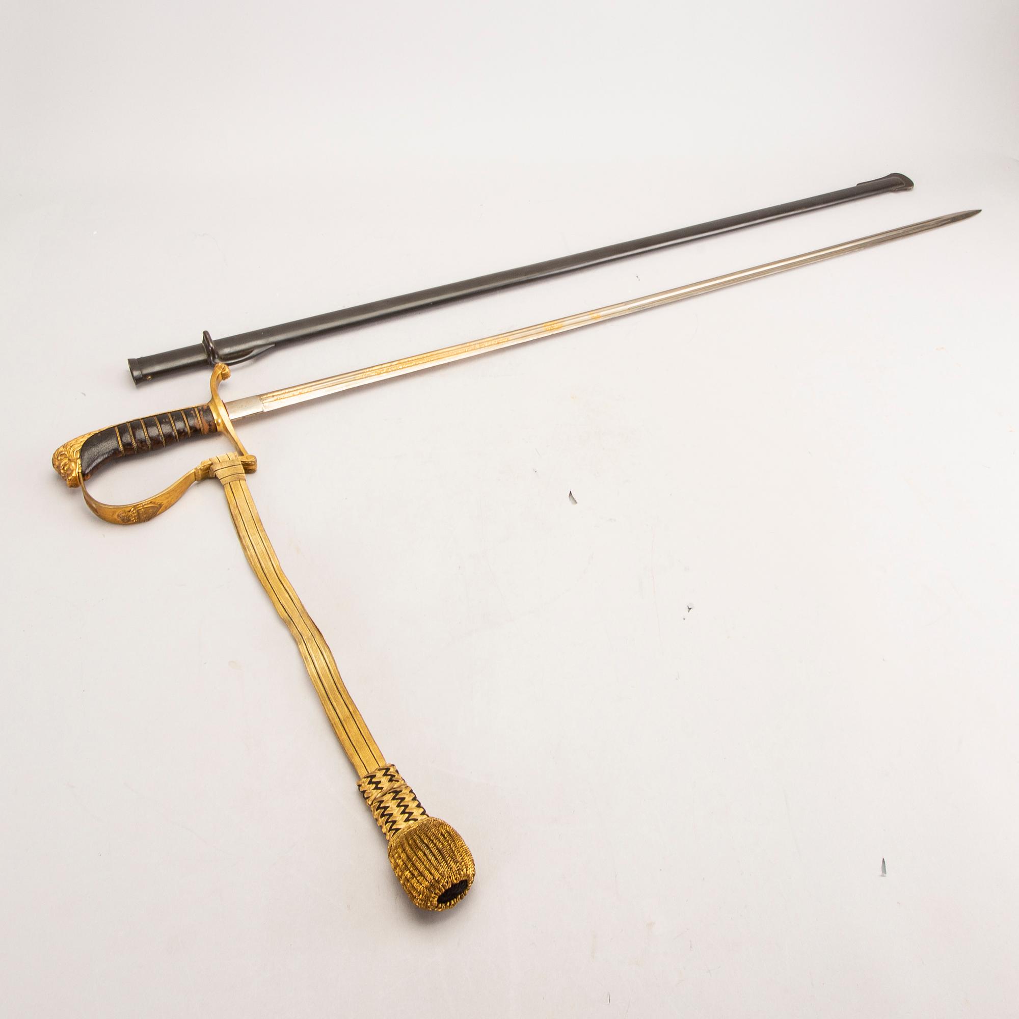 Sabel, svensk, m/1899 för infanteriofficer med balja, tillhörande portepé m/1797.