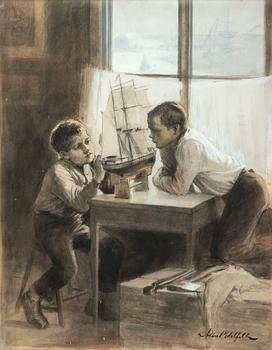 43. Albert Edelfelt, "TACKLING A SHIP".