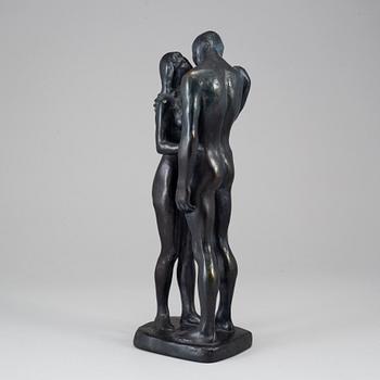 GUDMAR OLOVSON, sculpture, patinated plaster. Signed.