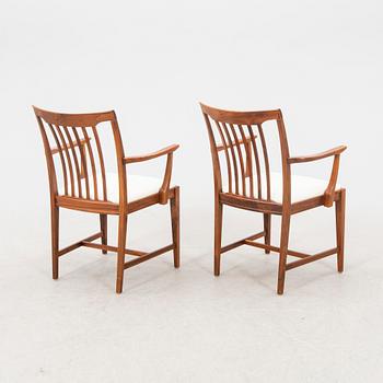 Svante Skogh, apiar of walnut "Vindö" armchairs.