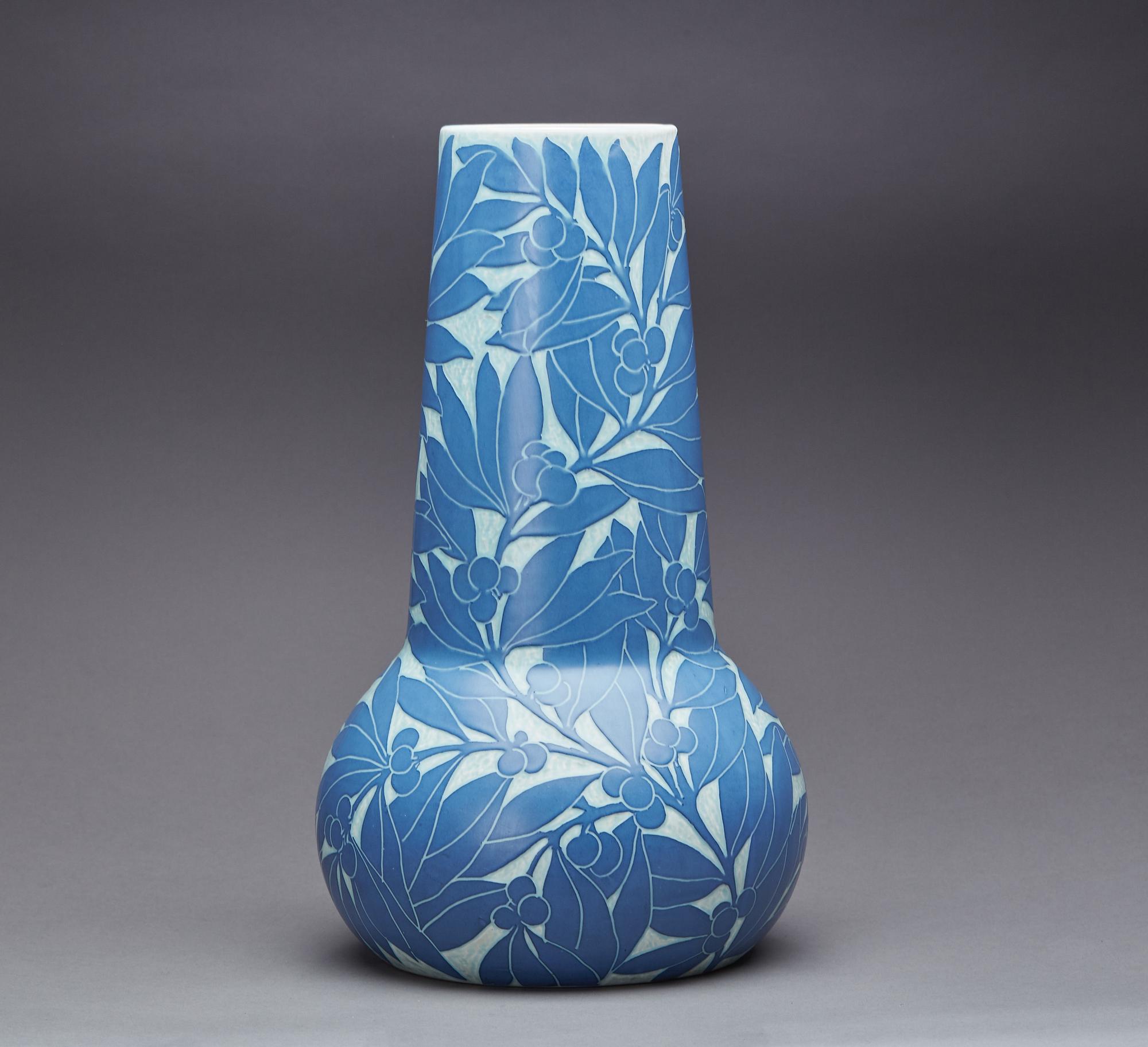 VAS, flintgods, "Sgrafitto" Josef Ekberg, Gustavsberg, 1917.