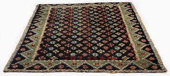 A Knotted pile (rya), c. 200 x 140 cm, Finland, dated 1849.