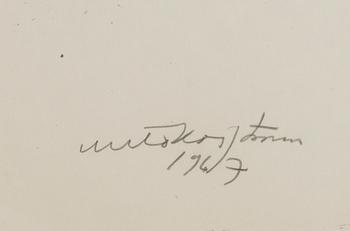 UNTO KOISTINEN, litografi, signeerattu, päivätty 1967 ja numeroitu 49/50.