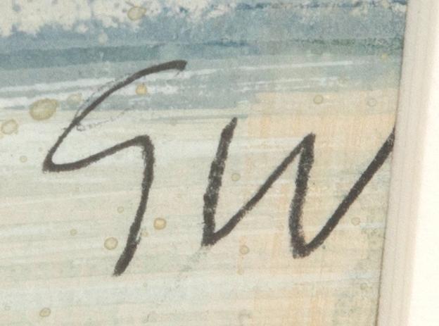 Gösta Werner, mixed media monogram signed.