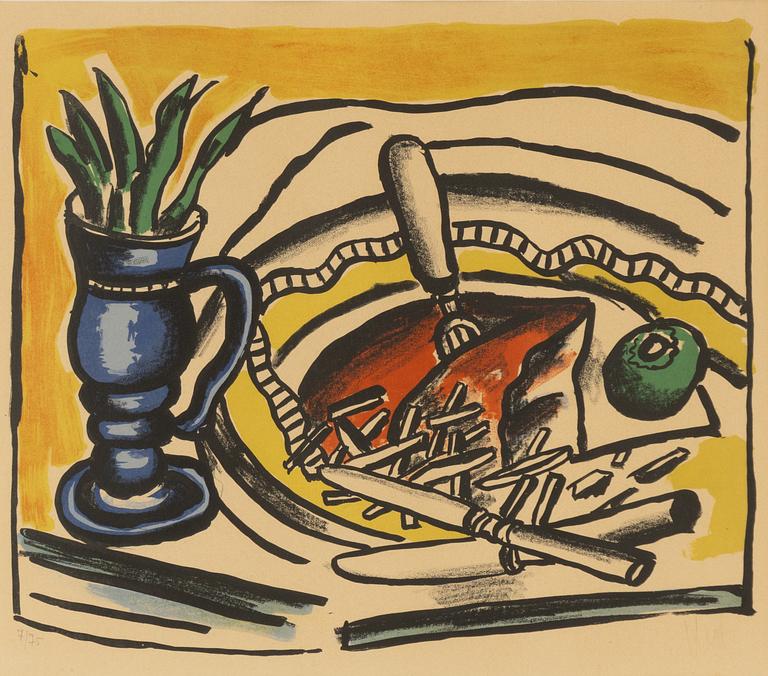 Fernand Léger, "Nature Morte au Vasebleu".