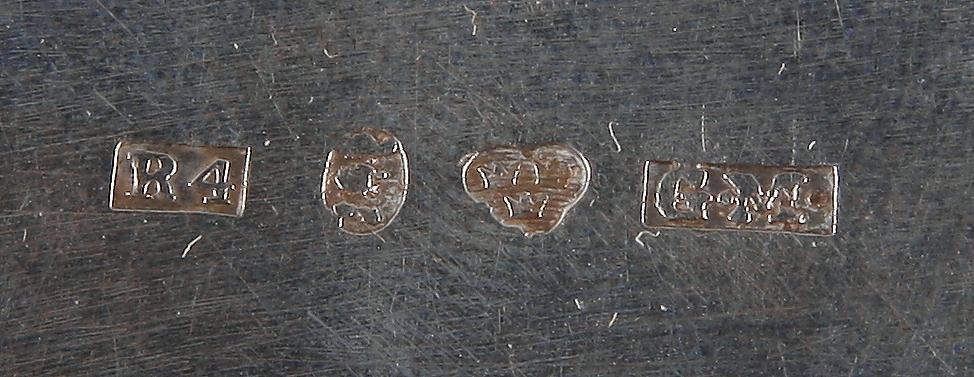 DOSA, silver, barockstil, Gustaf Möllenborg, Stockholm 1847.