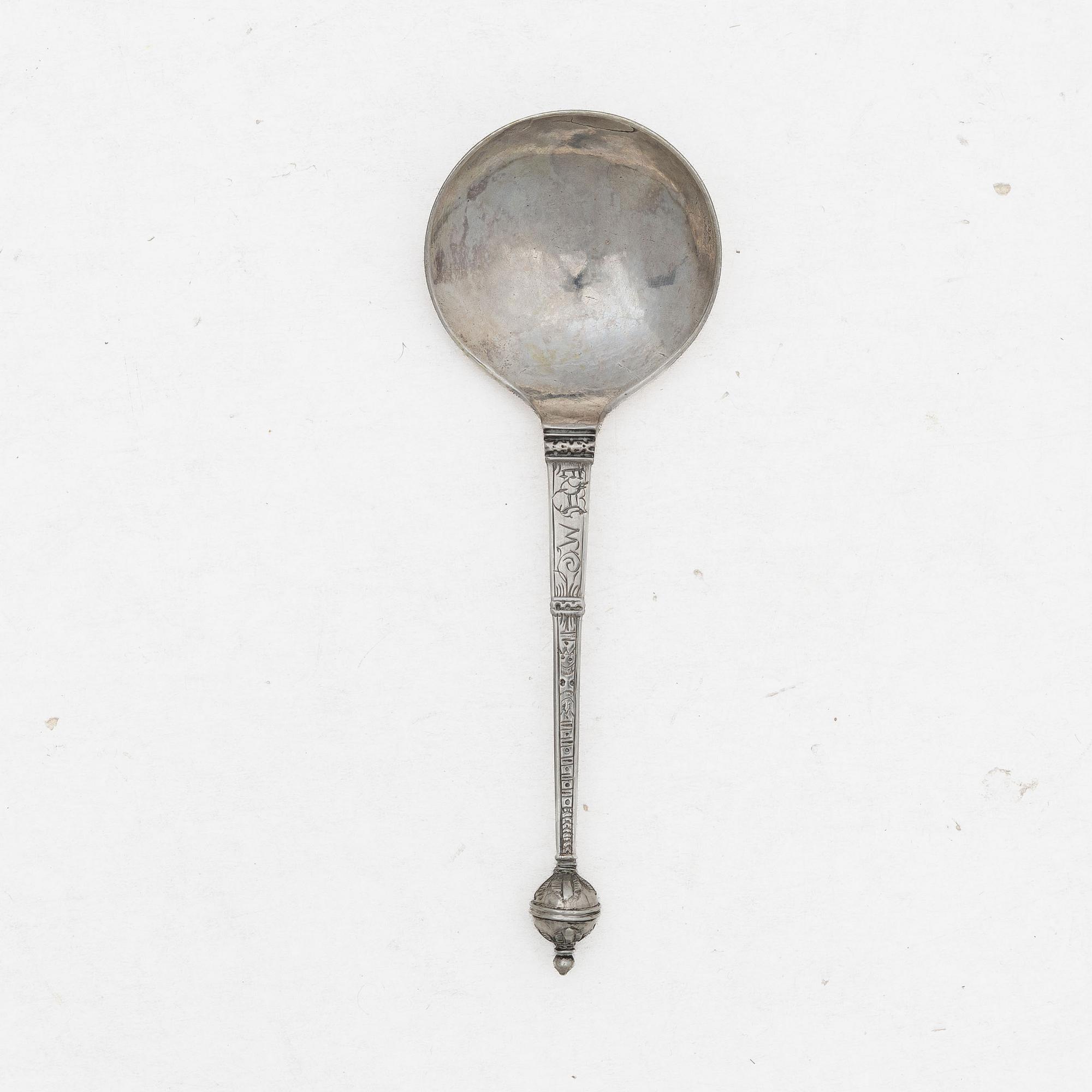 Spoon, silver, probably Scandinavia, 18th century.