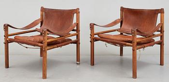 FÅTÖLJER, ett par, "Sirocco", Arne Norell, modellen formgiven 1964.