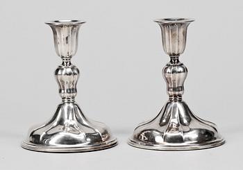 LJUSTAKAR, ett par, silver, Norge, 1900-tal.