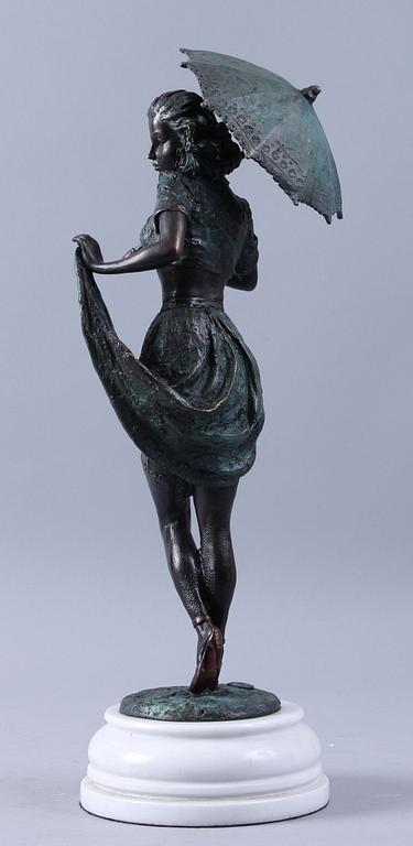 SKULPTUR, patinerad brons, märkt Milo. 2000-tal.