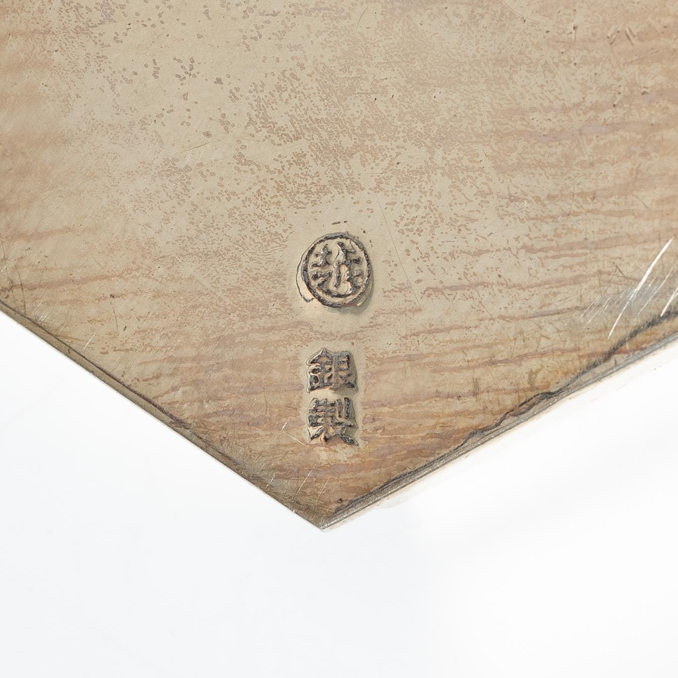 A group of six Japanese salts / boxes, some marked sterling silver, around 1900.