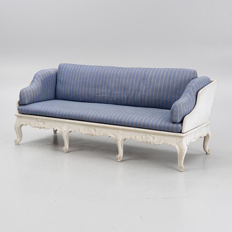 A Swedish Rococo-style sofa,  19th century.