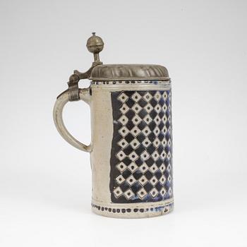 STOP, stengods, sannolikt Westerwald, Tyskland 1700-tal.