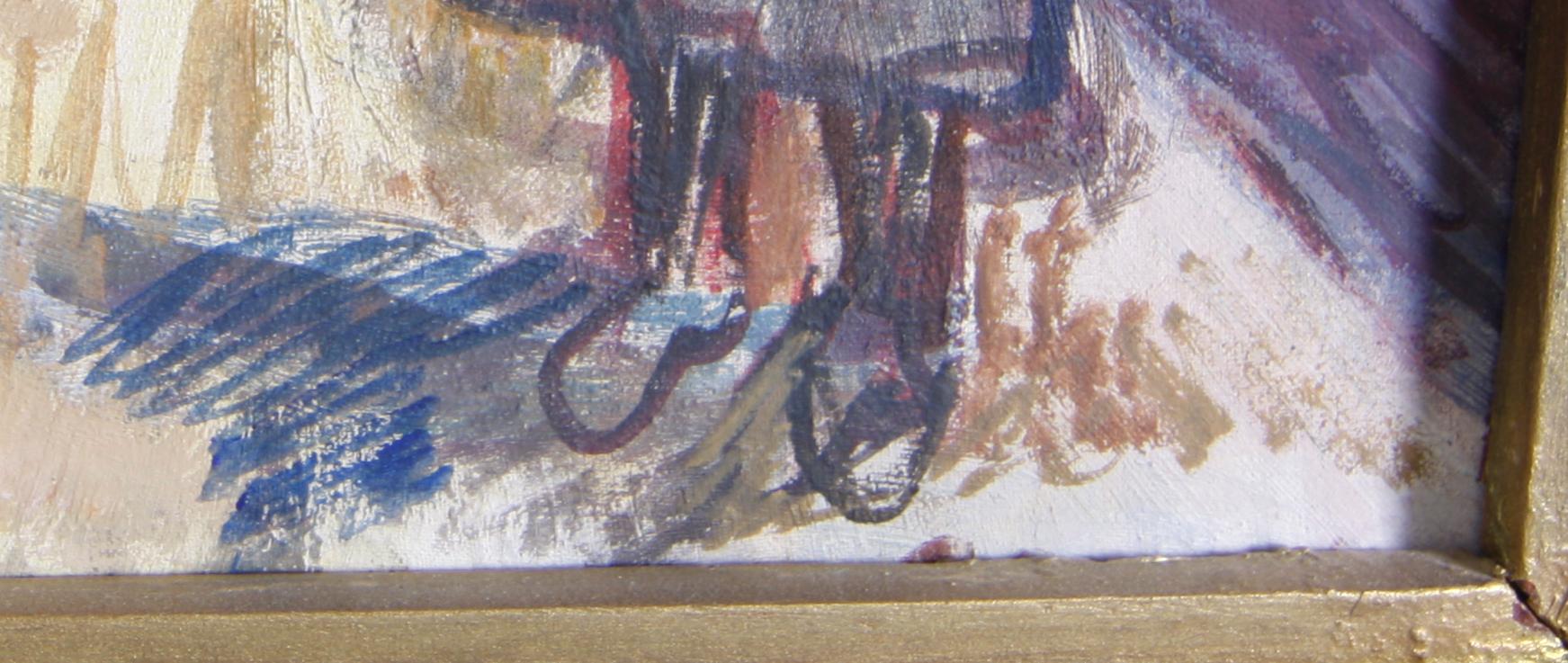 OKÄND KONSTNÄR, olja på duk. 1900-tal.