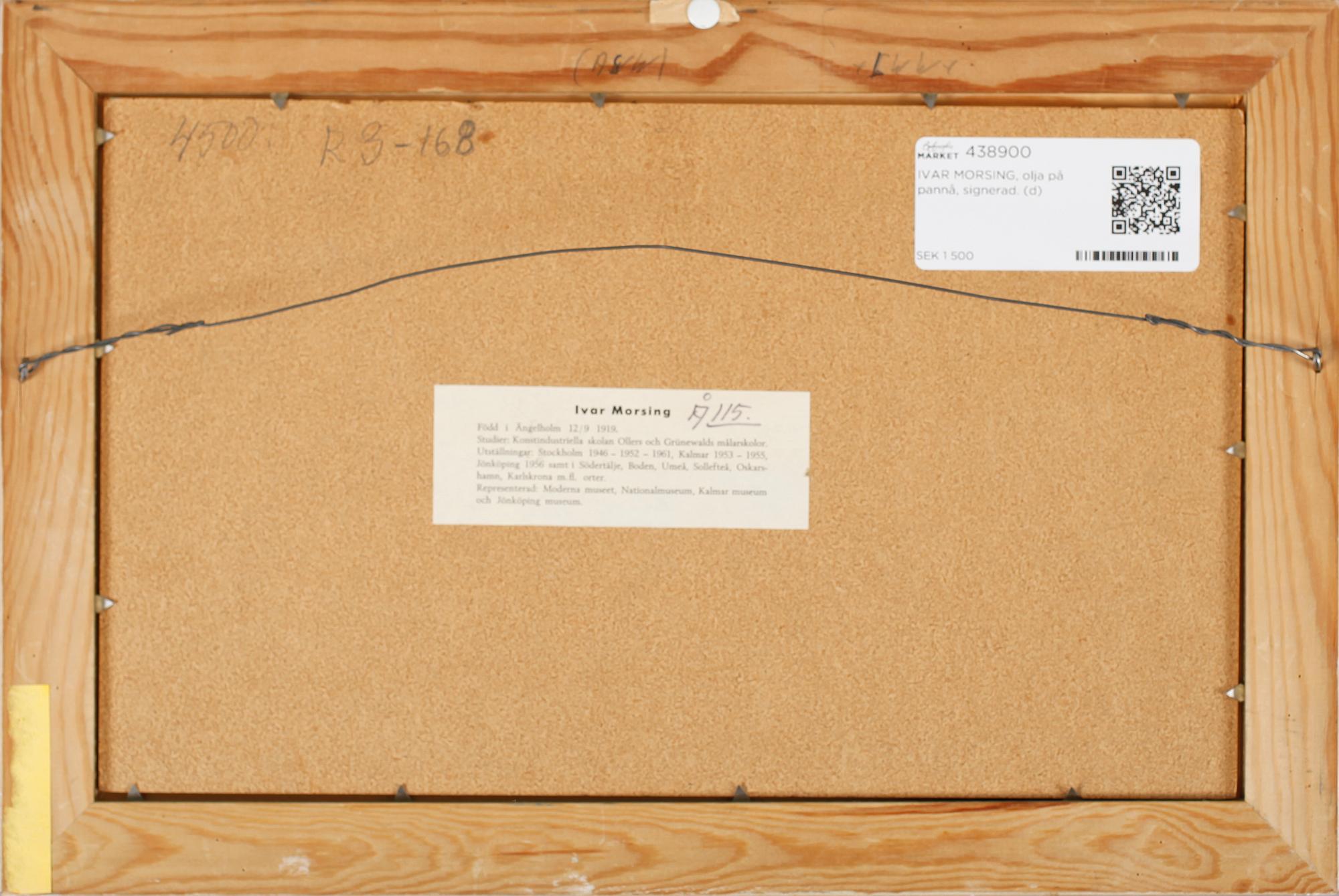 IVAR MORSING, olja på pannå, signerad.