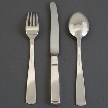 30 pieces of silver cutlery "Rosenholm", GAB, Stockholm, ca 1965-1979. Weight ca 1422 grams.