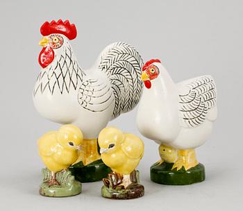 FIGURINER, 4 st, stengods, Lisa Larson, Gustavsberg.