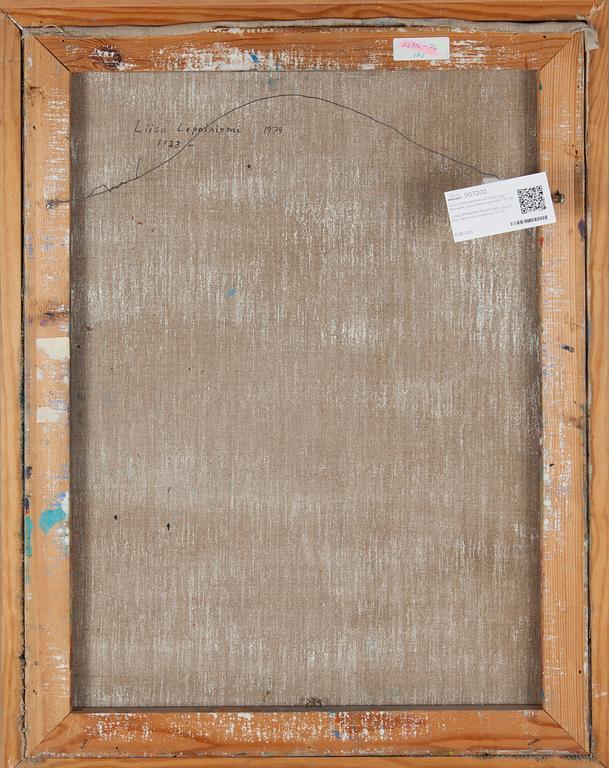 LIISA LEPPINIEMI-MONTONEN, öljy kankaalle, signeerattu ja päivätty -79.